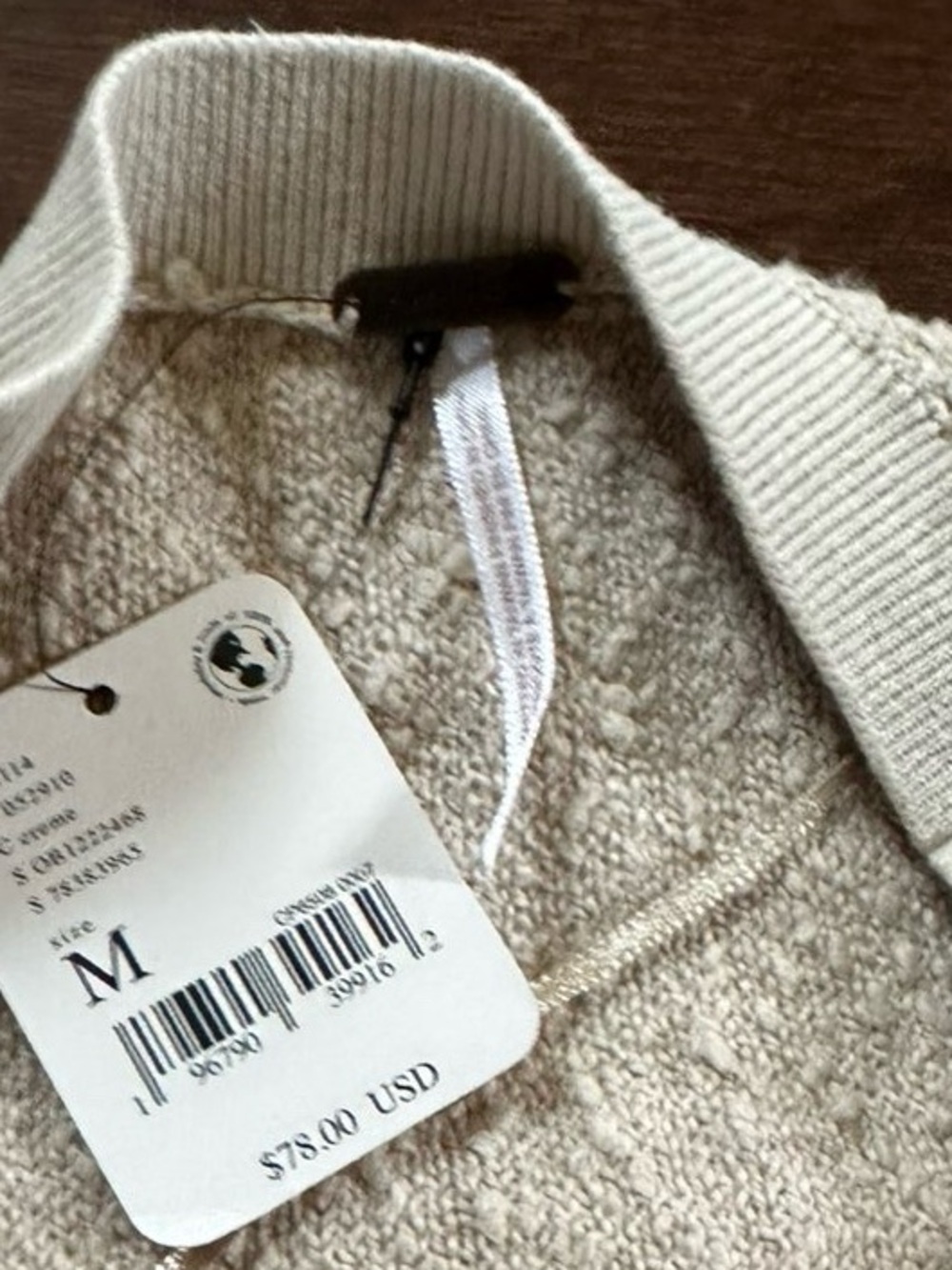 Free People Found My Friend Pullover in tan size Medium-NWT - Picture 8 of 11